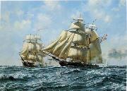 unknow artist Seascape, boats, ships and warships. 113 oil painting on canvas